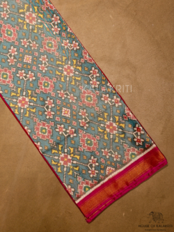 blue white cross colour body adorned with traditional motifs 106