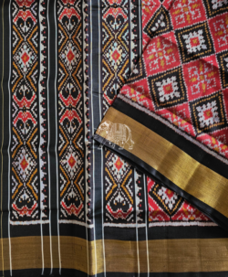Black Rajkot Patola Silk Saree
