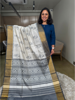 White Rajkot Patola Pure Silk Saree