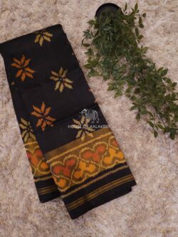 Black Rajkot Patola Pure Silk Saree