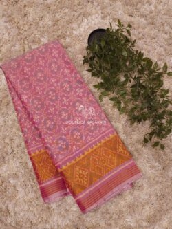 pink Rajkot Patola Pure Silk Saree