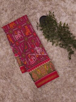 Rani Red Rajkot Patola Pure Silk Saree