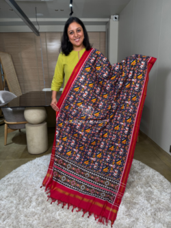 Blue Patan Patola Double Ikkat Dupatta