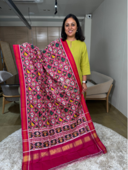Purple Adtala Bhat Patan Patola Double Ikkat Dupatta