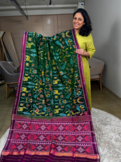 Green Single Ikkat Patan Patola Saree