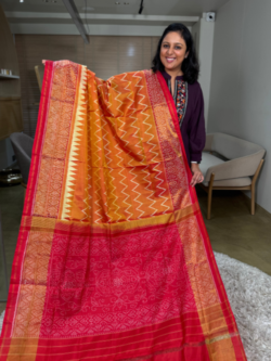 Orange Rajkot Patola saree