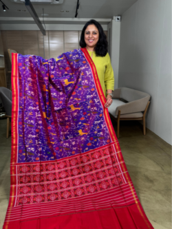 Purple Rajkot Patola Pure Silk Saree