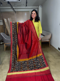 Maroon rajkot patola pure silk saree