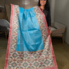 blue rajkot patola pure silk saree