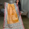 mustard yellow rajkot patola pure silk saree