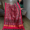 Red Twill Patola Pure Silk Saree
