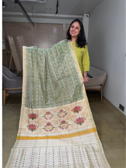 Green rajkot patola pure silk saree