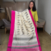 off-white rajkot patola pure silk saree