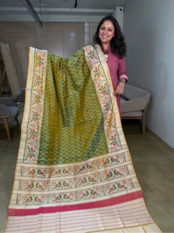 Green Rajkot Patola Pure Silk Saree