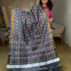 Grey Rajkot Patola Pure Silk Saree