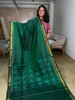 Green Rajkot Patola Pure Silk Saree