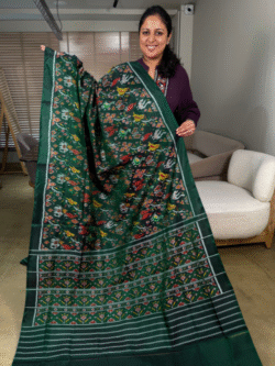 Green rajkot patola pure silk saree