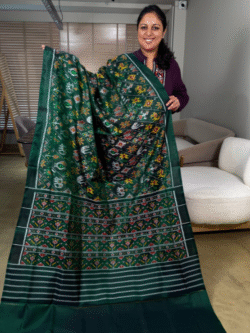 Green Rajkot Patola Pure Silk Saree