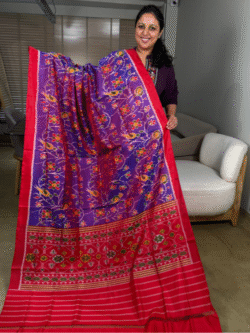 Purple Rajkot Patola Pure Silk Saree