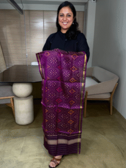 Pure Mulberry Silk Rajkot Patola Scarf