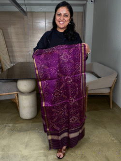 Pure Mulberry Silk Rajkot Patola Scarf