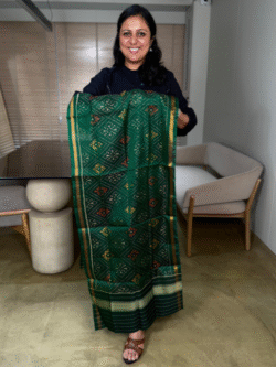 Pure Mulberry Silk Rajkot Patola Scarf