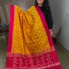 Yellow Rajkot Patola Pure Raw Silk Saree