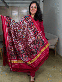 Twill Patola Pure Silk Dupatta