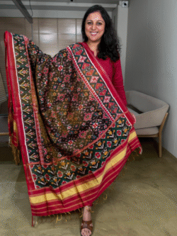 Tissue Twill Patola Pure Silk Dupatta