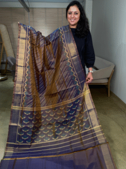 Blue Rajkot Patola Pure Silk Saree