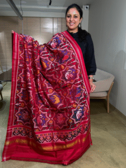 Patan Single Ikkat Patola Pure Silk Dupatta