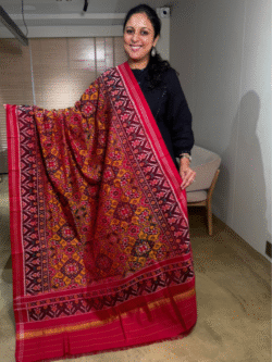 Patan Single Ikkat Patola Pure Silk Dupatta