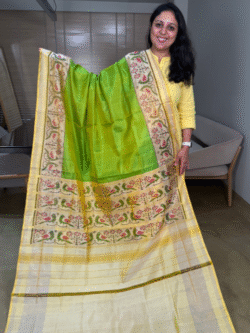 Green Rajkot Patola Pure Silk Saree