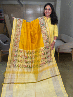 Yellow Rajkot Patola Pure Silk Saree