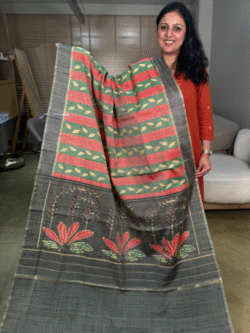 Raw Silk Rajkot Patola Pure Silk Saree